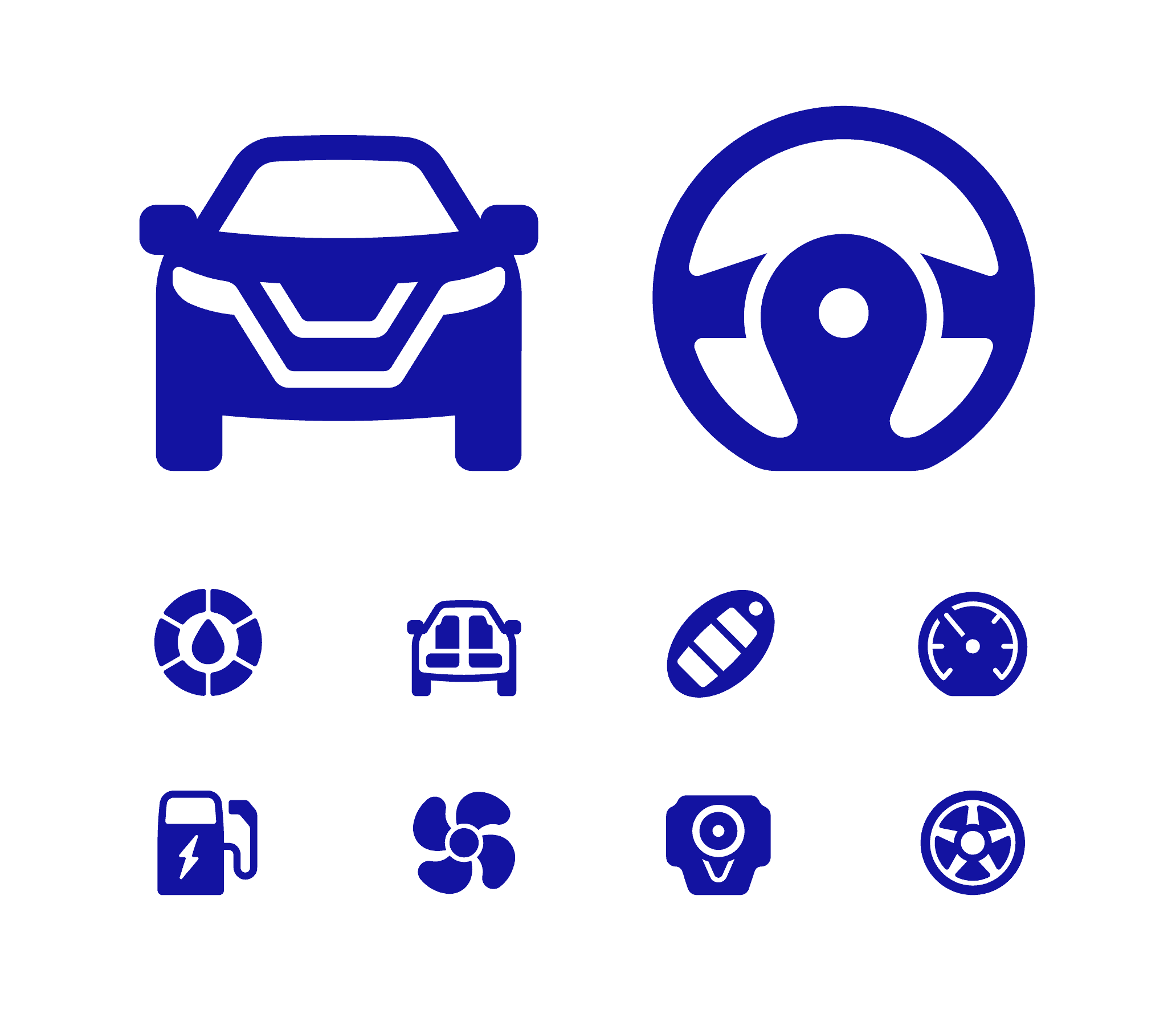 A selection of icons taken from the Nissan set.