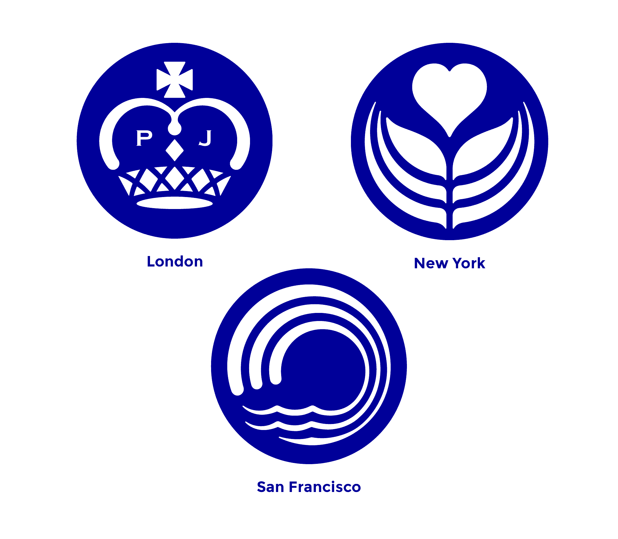 A selection of icons taken from a set designed for a private ceramics commission.