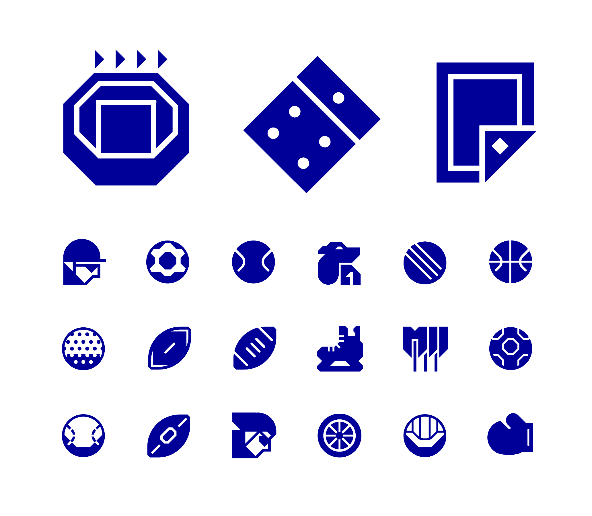 A selection of icons taken from a set designed for Betfair.